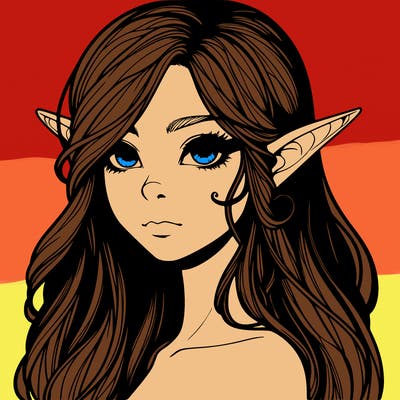 elf girl realistic dark fantasy