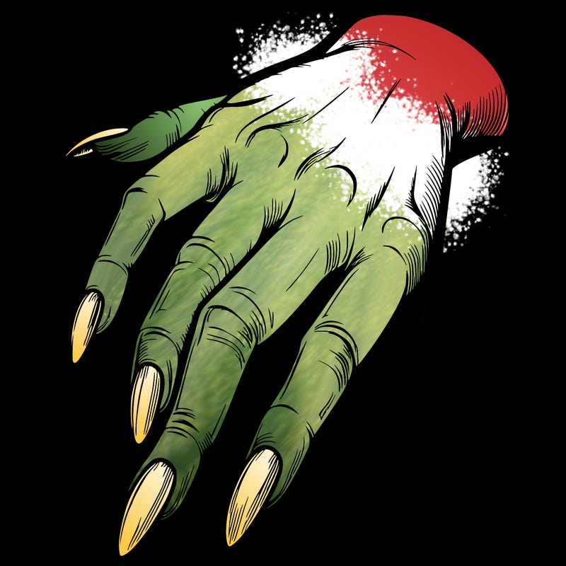 realistic hand with nails