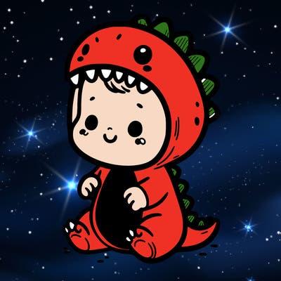 baby in a dinosaur costume