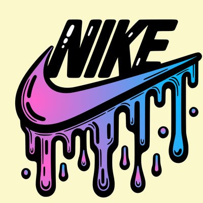 dripping nike logo