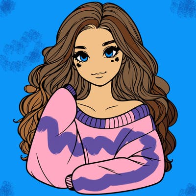 a beautiful girl in a big sweatshirt