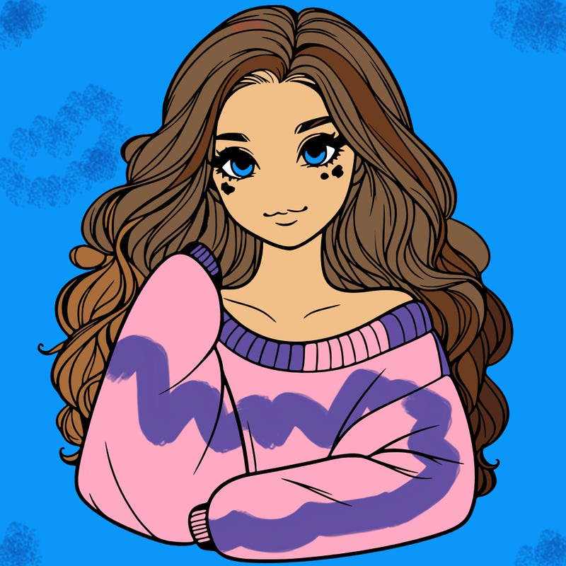 a beautiful girl in a big sweatshirt