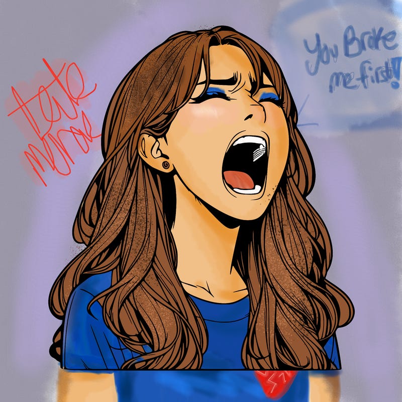 screaming realistic, girl