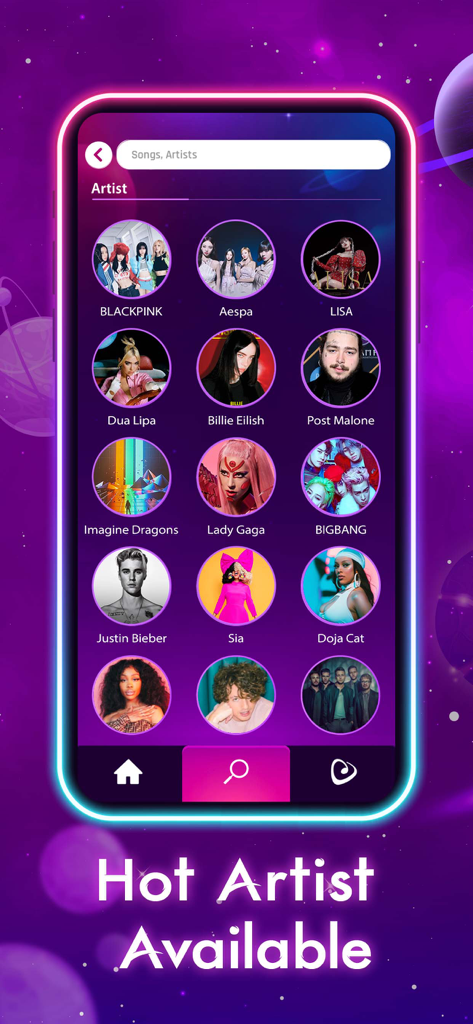 Dancing Road Color Match & Hop - Lista de artistas musicales populares disponibles para jugar en el juego Dancing Road
