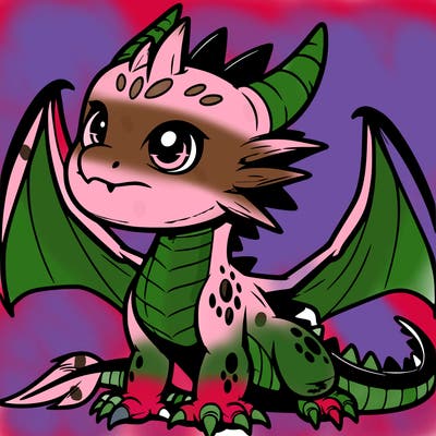 fierce baby night dragon
