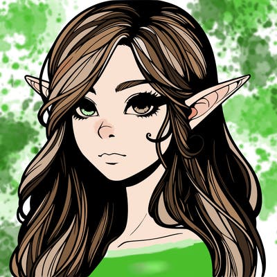 elf girl realistic dark fantasy