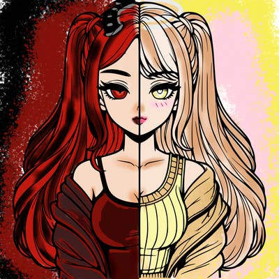 realistic girl split