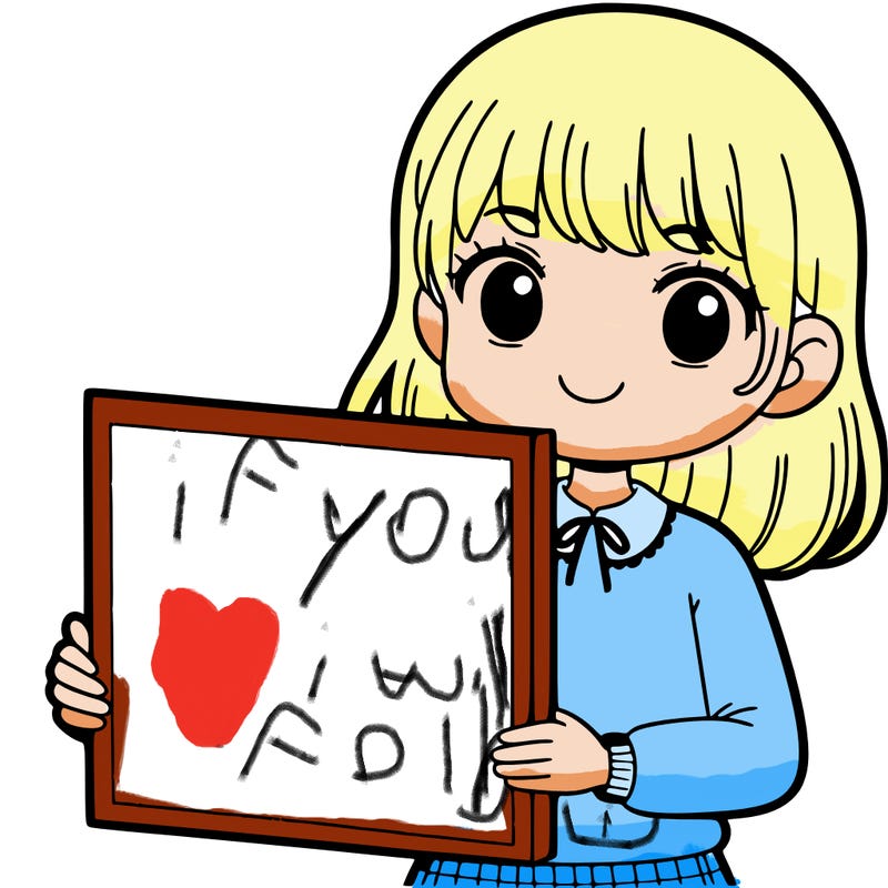 girl holding a blank sign blank face