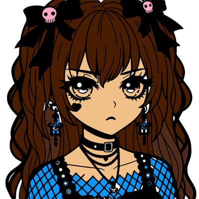 goth anime girl