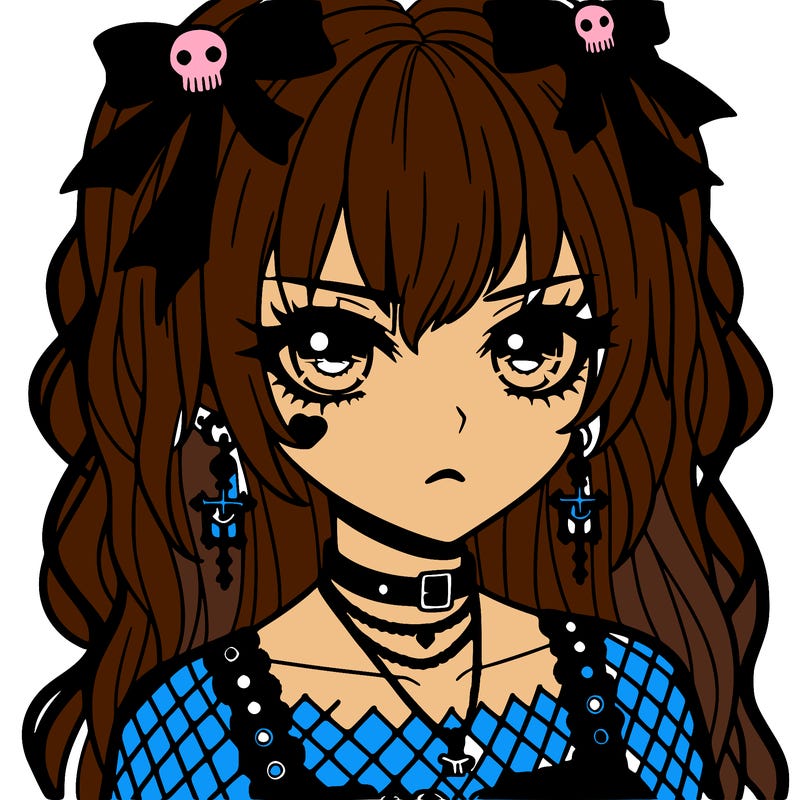 goth anime girl