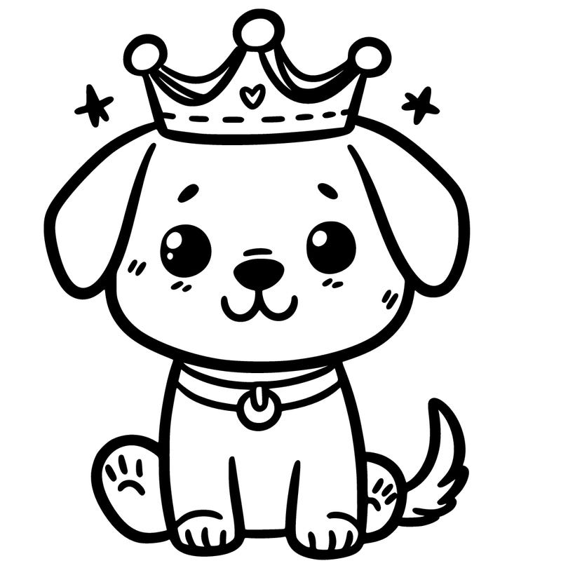 dog with crown