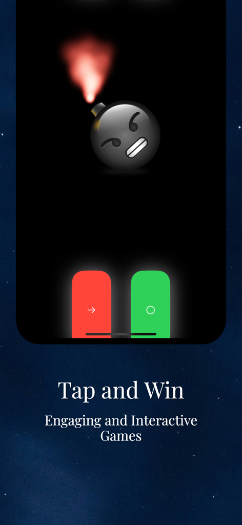 2 Players 1 Device: Tabletop - Tap and win mini game featuring a bomb and two player buttons on one device