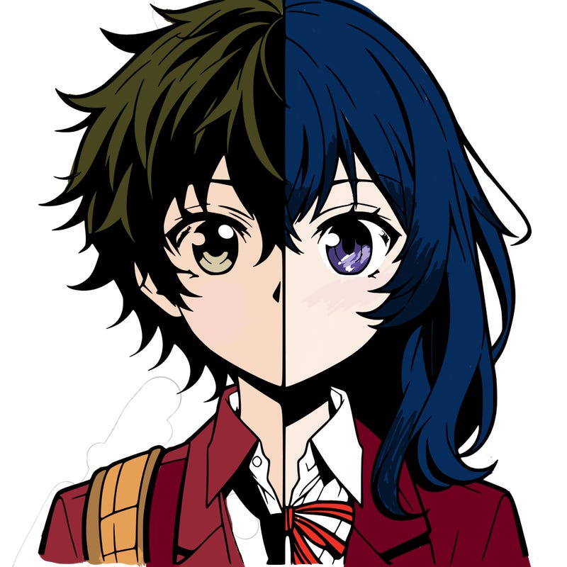 anime half boy half girl