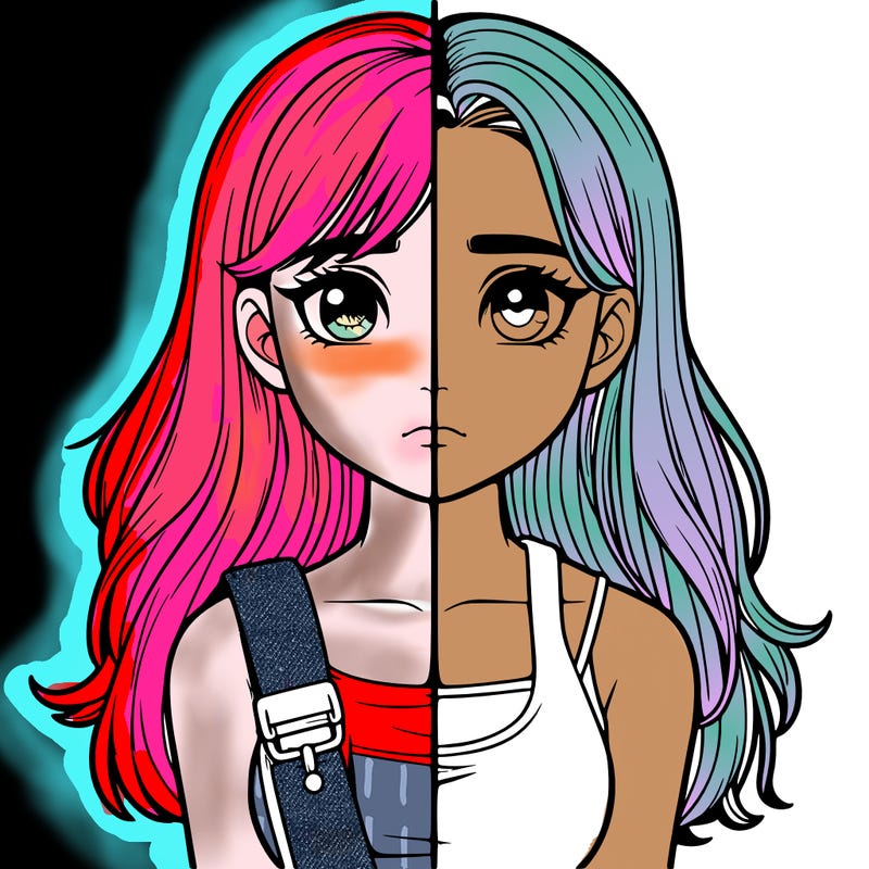 realistic girl split