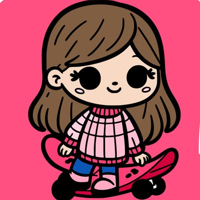 girl with skateboard
