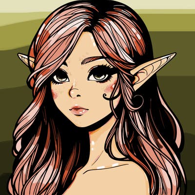 elf girl realistic dark fantasy