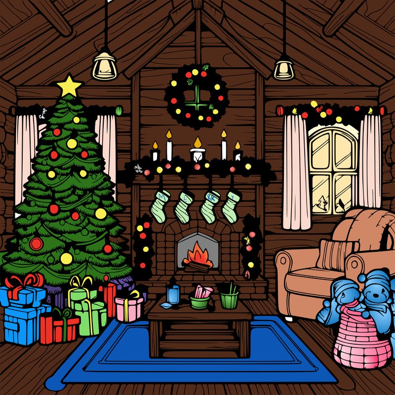 christmas house interior