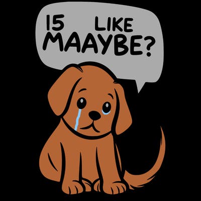 a puppy that says 5 like maybe