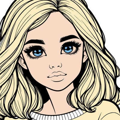 realistic girl whith cute eyes