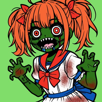 scary anime girl
