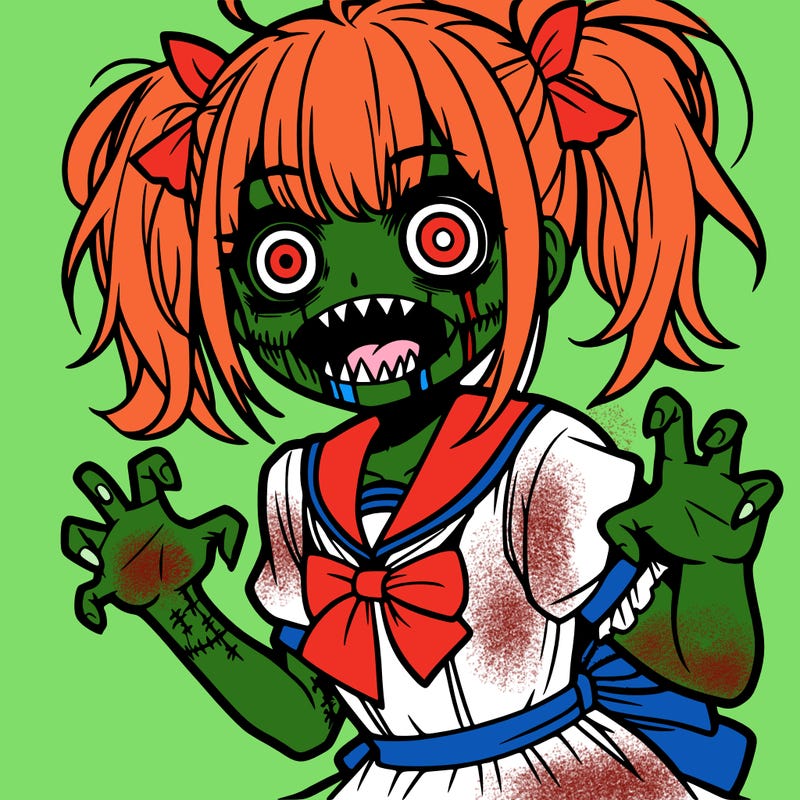 scary anime girl