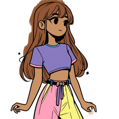 girl in a cute crop top