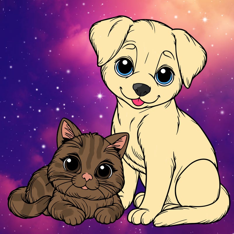 realistic cat and dog