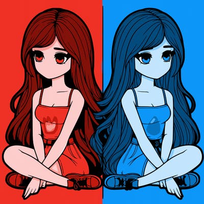 realistic girl split