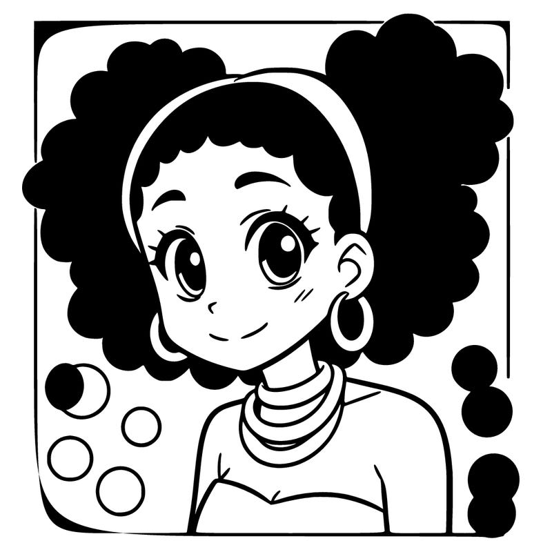 african american anime girl