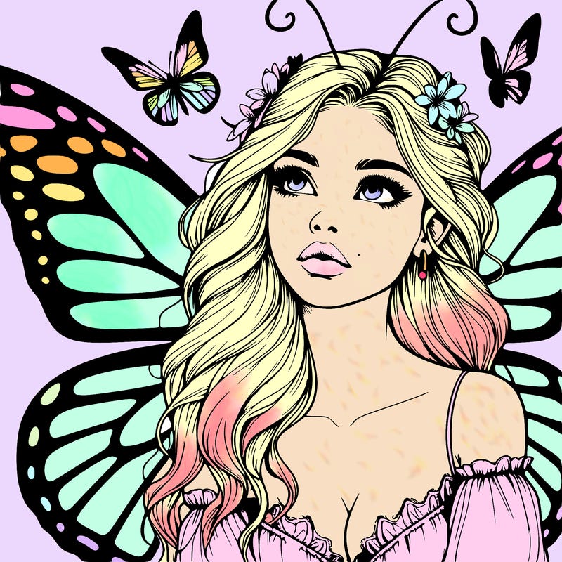 butterfly fairy realistic girl