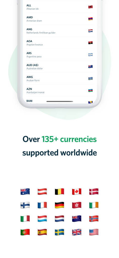 Payment: Stripe Tap to Pay - Stripe Tap to Pay app screen showing global currency support for international transactions.