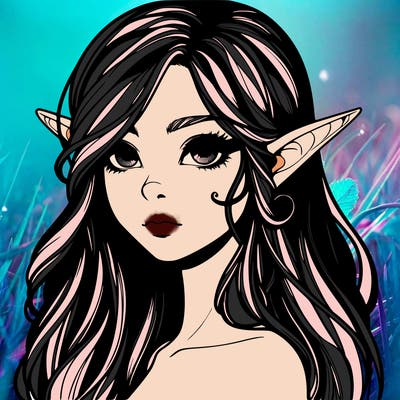 elf girl realistic dark fantasy