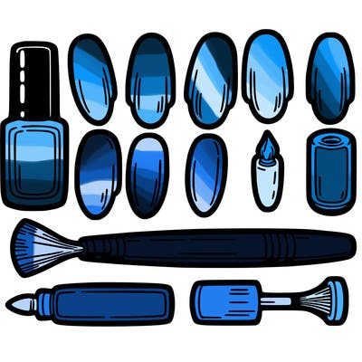 a set of plain nails