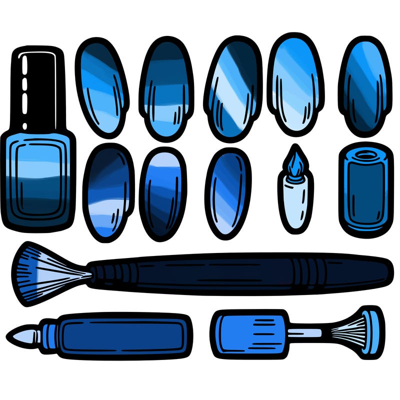 a set of plain nails