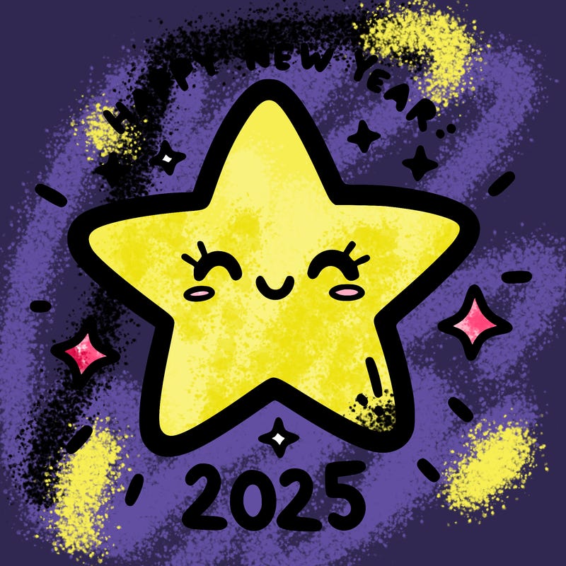 happy new year 2025 star wish