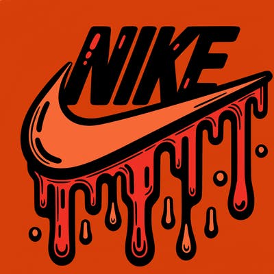 dripping nike logo