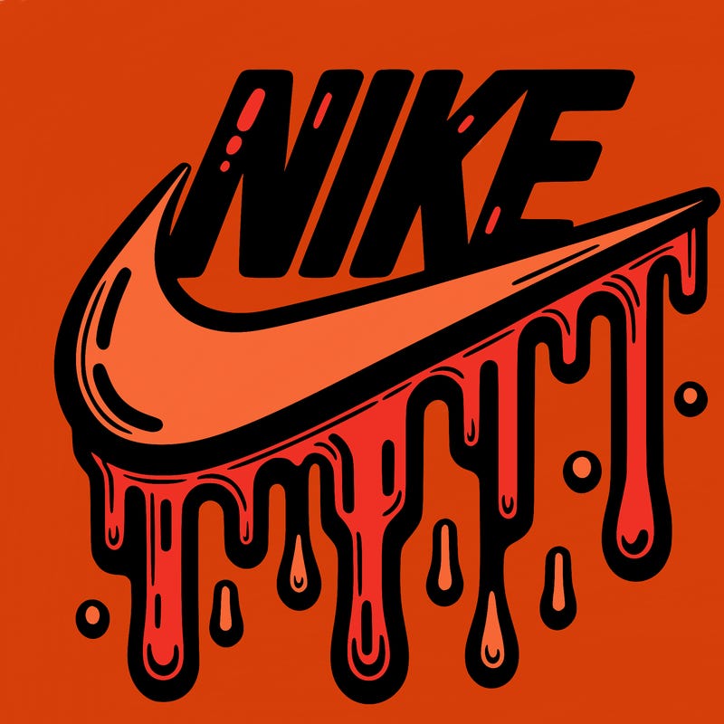 dripping nike logo