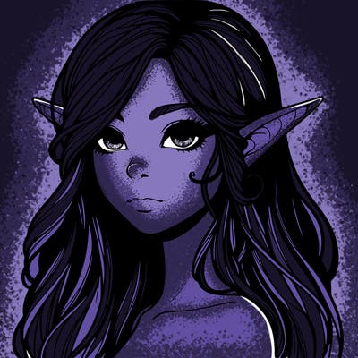 elf girl realistic dark fantasy