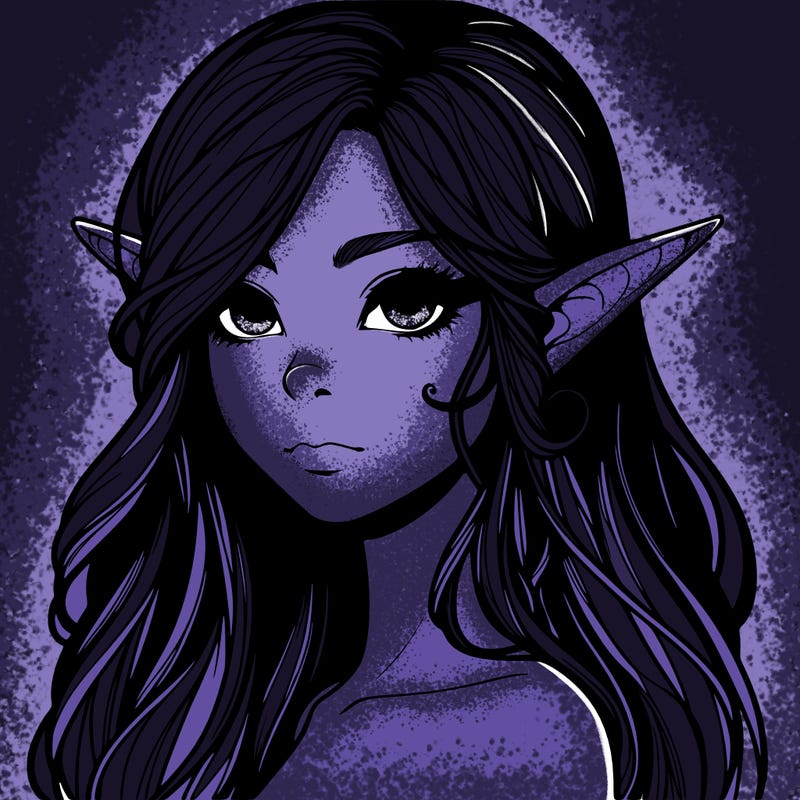 elf girl realistic dark fantasy
