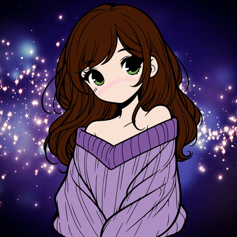 shy pretty girl wearing a sweater that is falling off one shoulder portrait