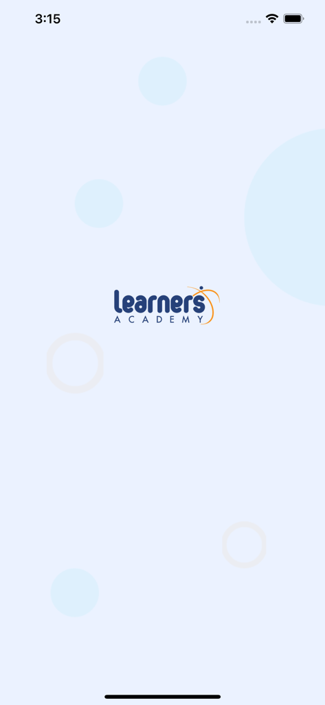 Learners Academy - Learners Academy app splash screen with logo on a light blue background