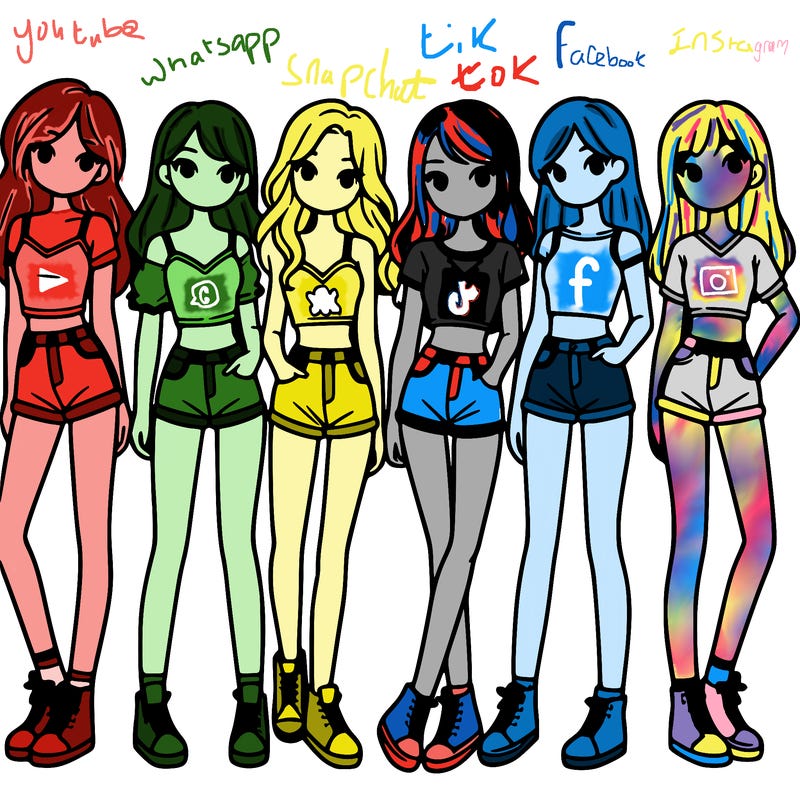 a group of girls wearing crop tops and shorts