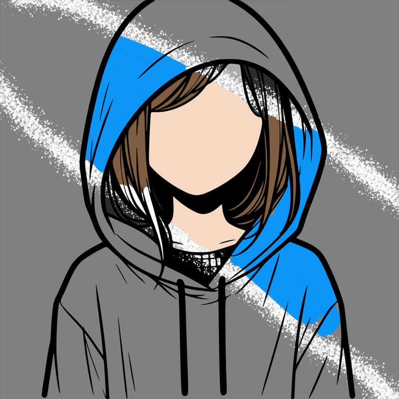 faceless girl in hoodie