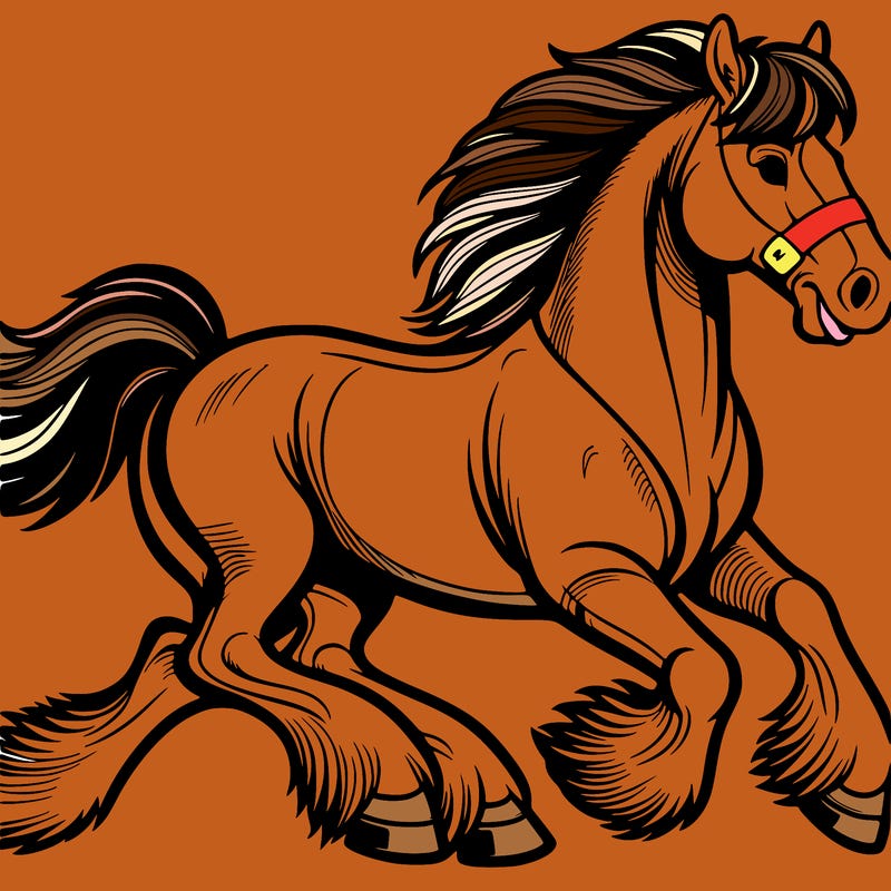 galloping clydesdale