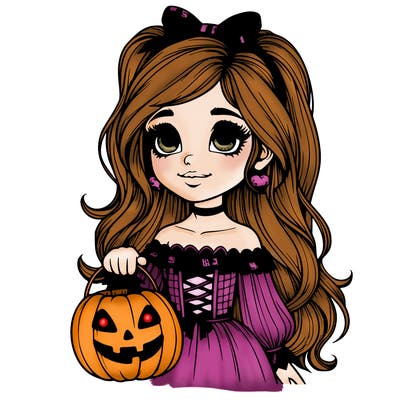 realistic girl halloween
