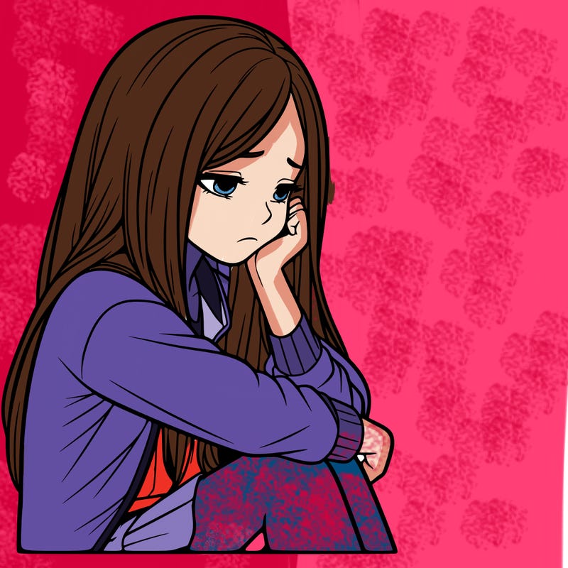 a realistic girl with depression