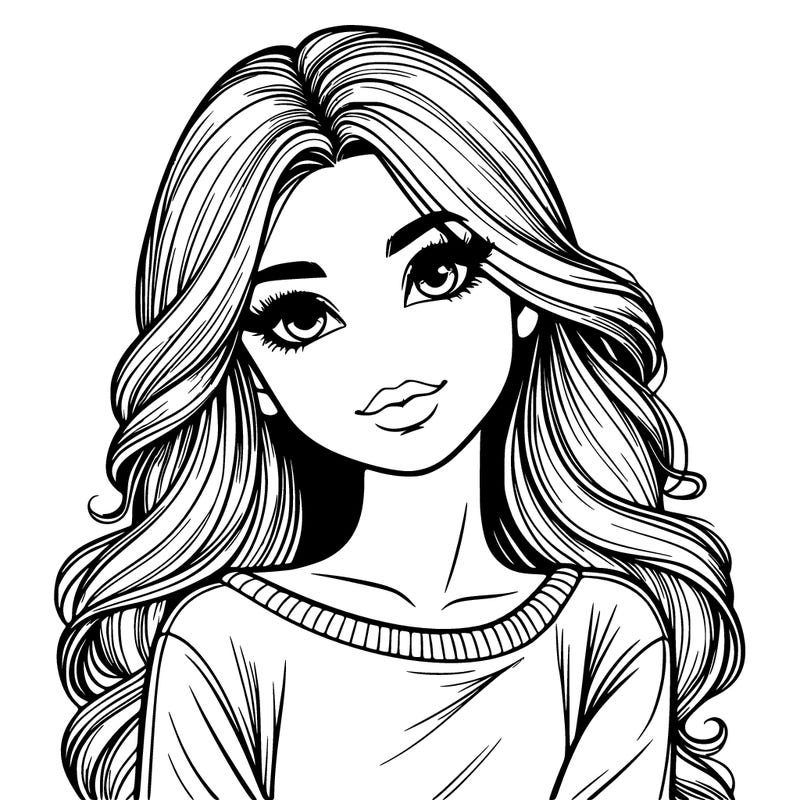 realistic beautiful girl