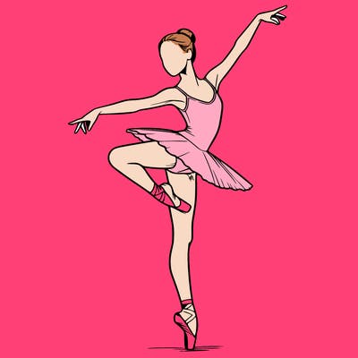 realistic person doing ballet