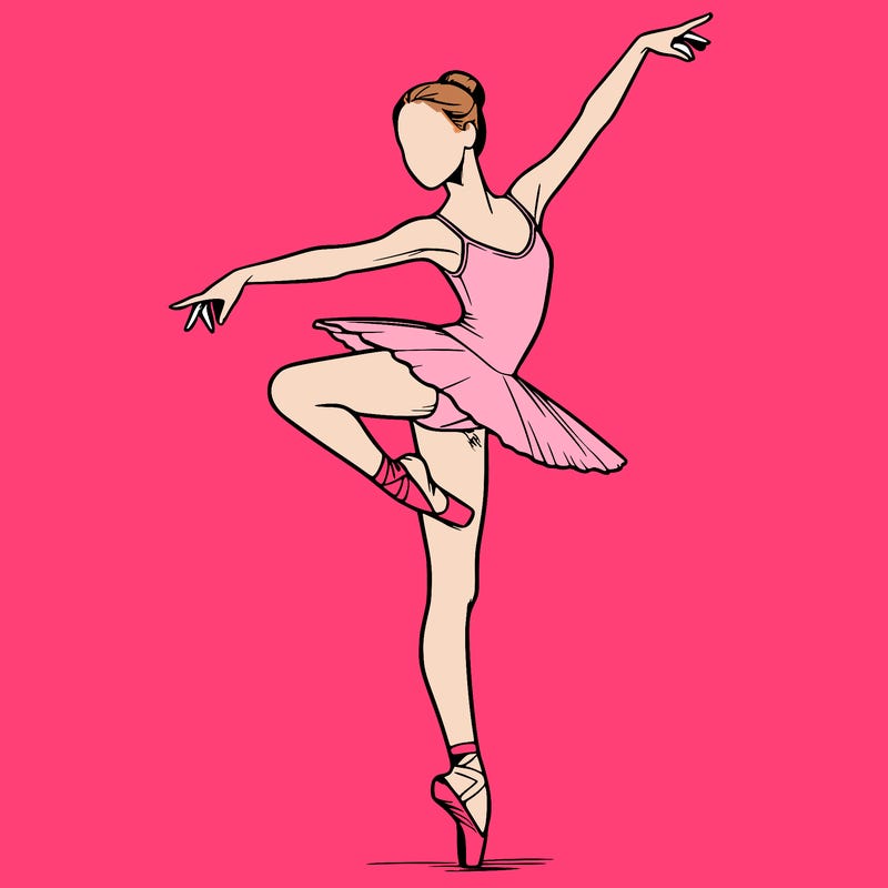 realistic person doing ballet