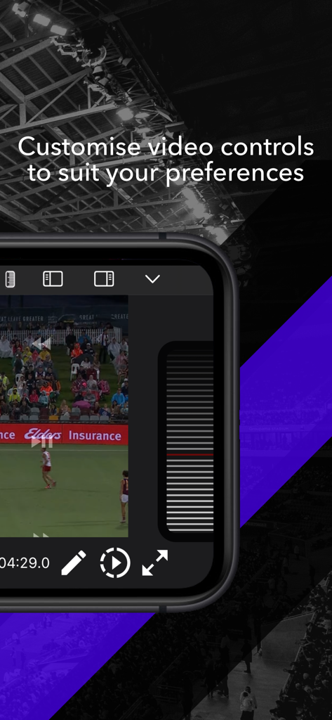 Piston - Piston app interface showing customizable video controls for professional sports performance analysis